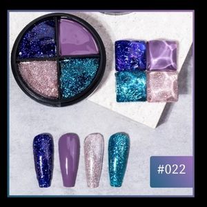 2/$20~ Set #022 ~ 4 Color UV LED Cream, Pudding Nail Gel Polish, Brush Included